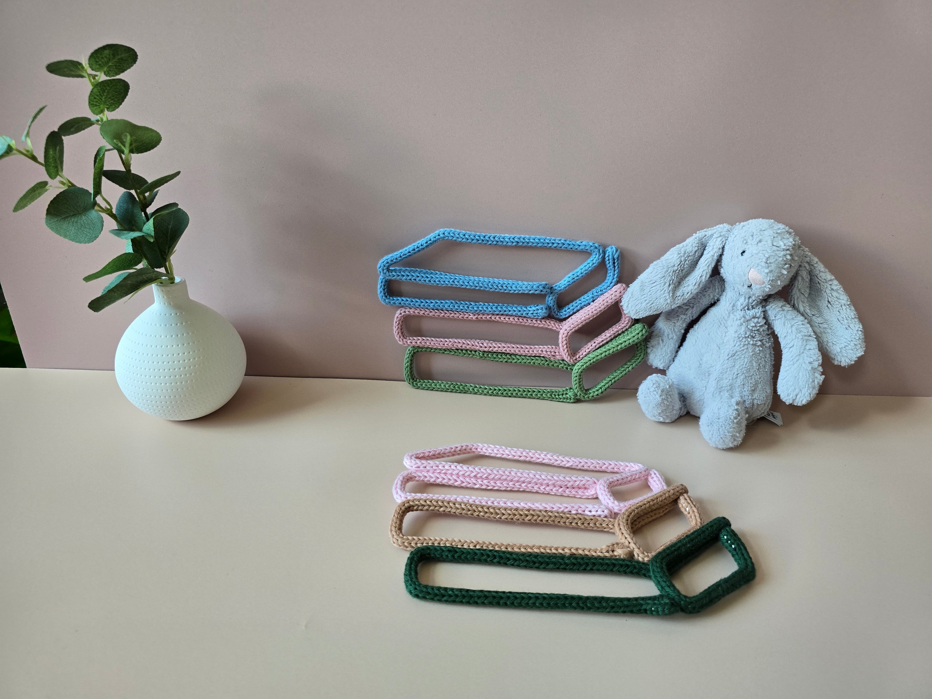 Knitted Wire Book Stack Wall Decor
