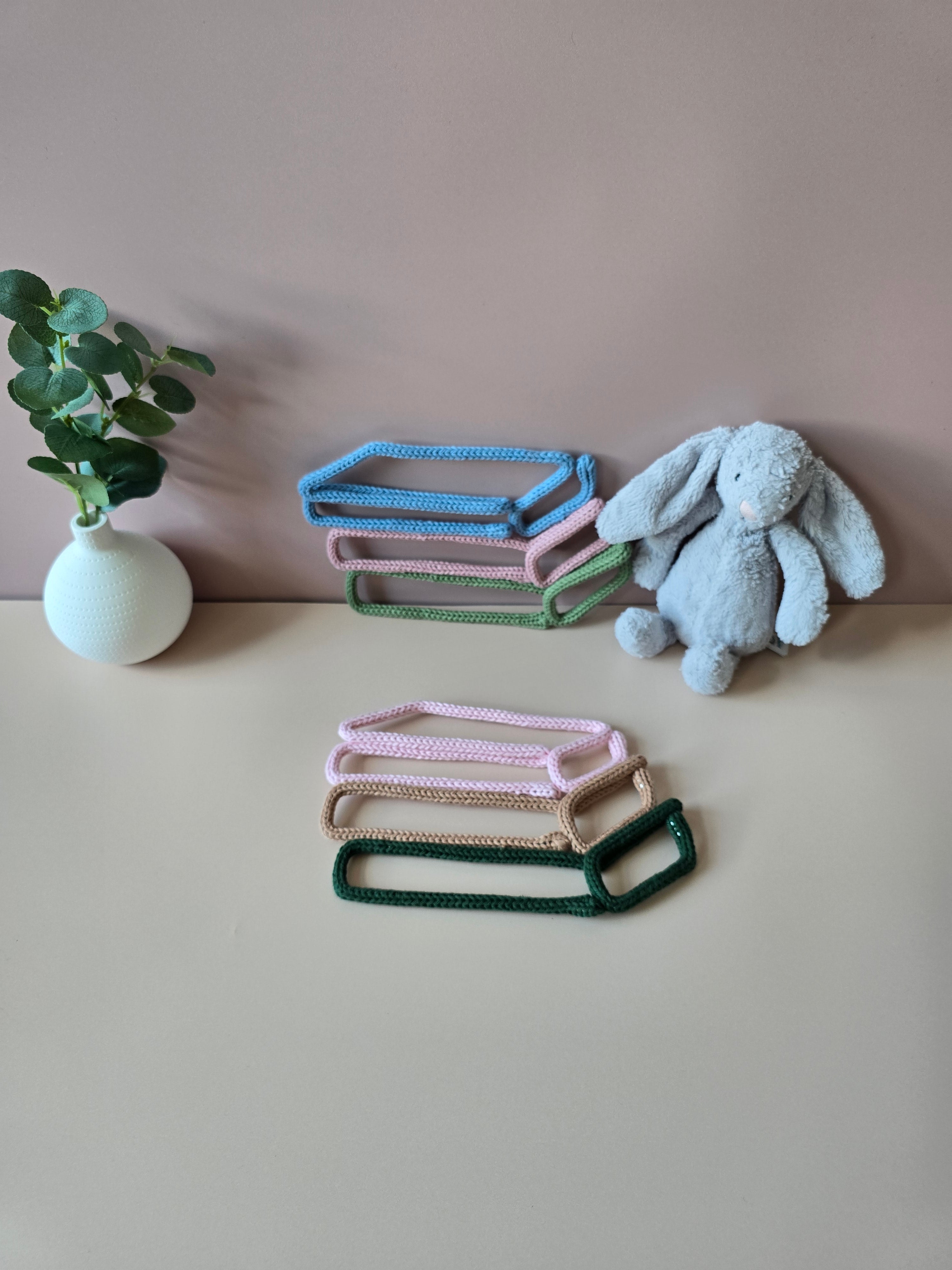 Knitted Wire Book Stack Wall Decor
