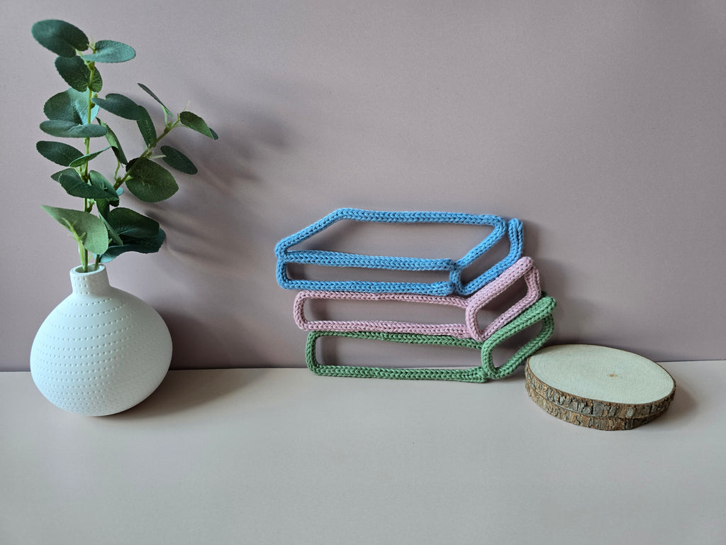 Knitted Wire Book Stack Wall Decor