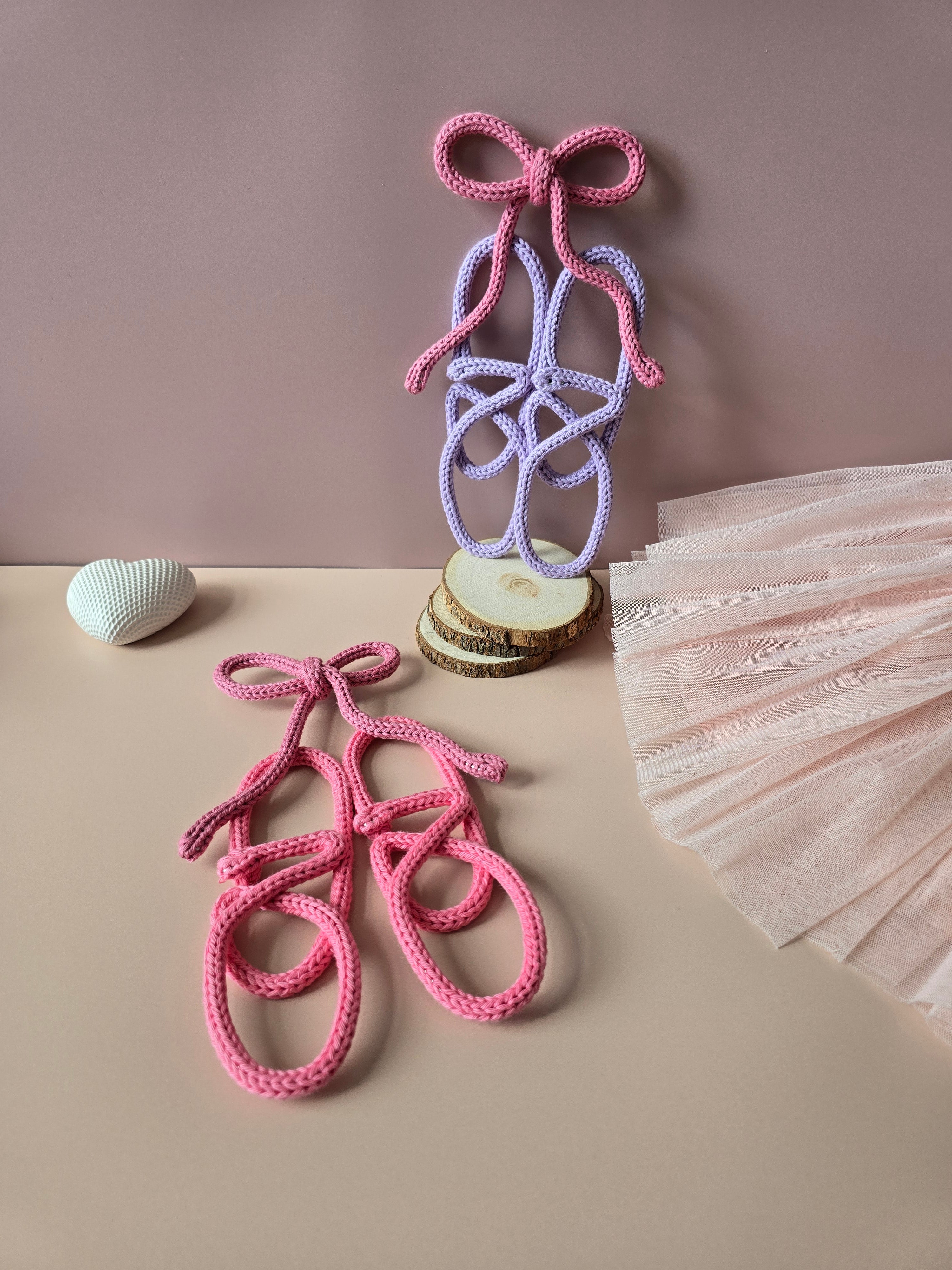 Knitted Wire Ballet Shoes Wall Decor