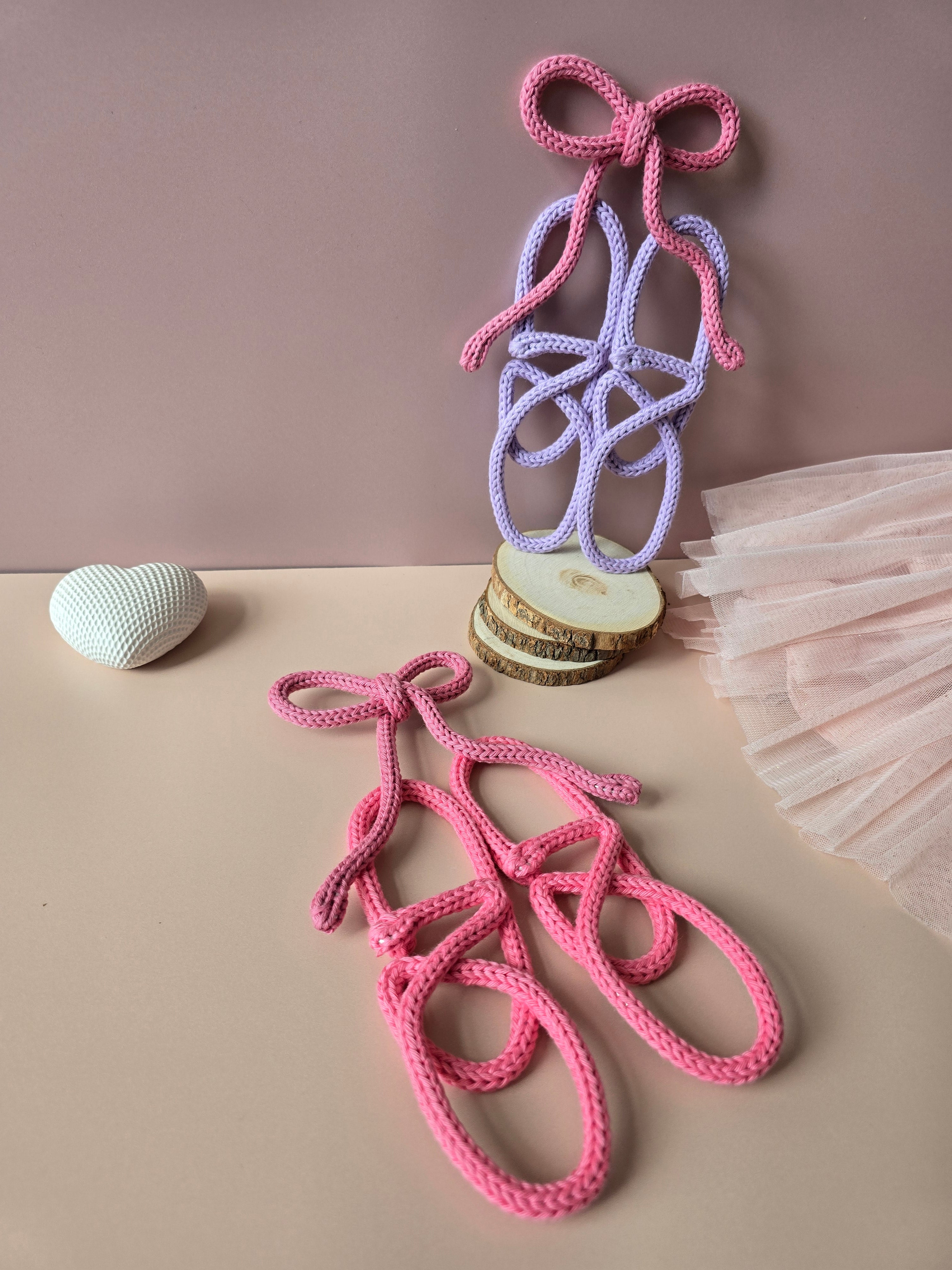Knitted Wire Ballet Shoes Wall Decor