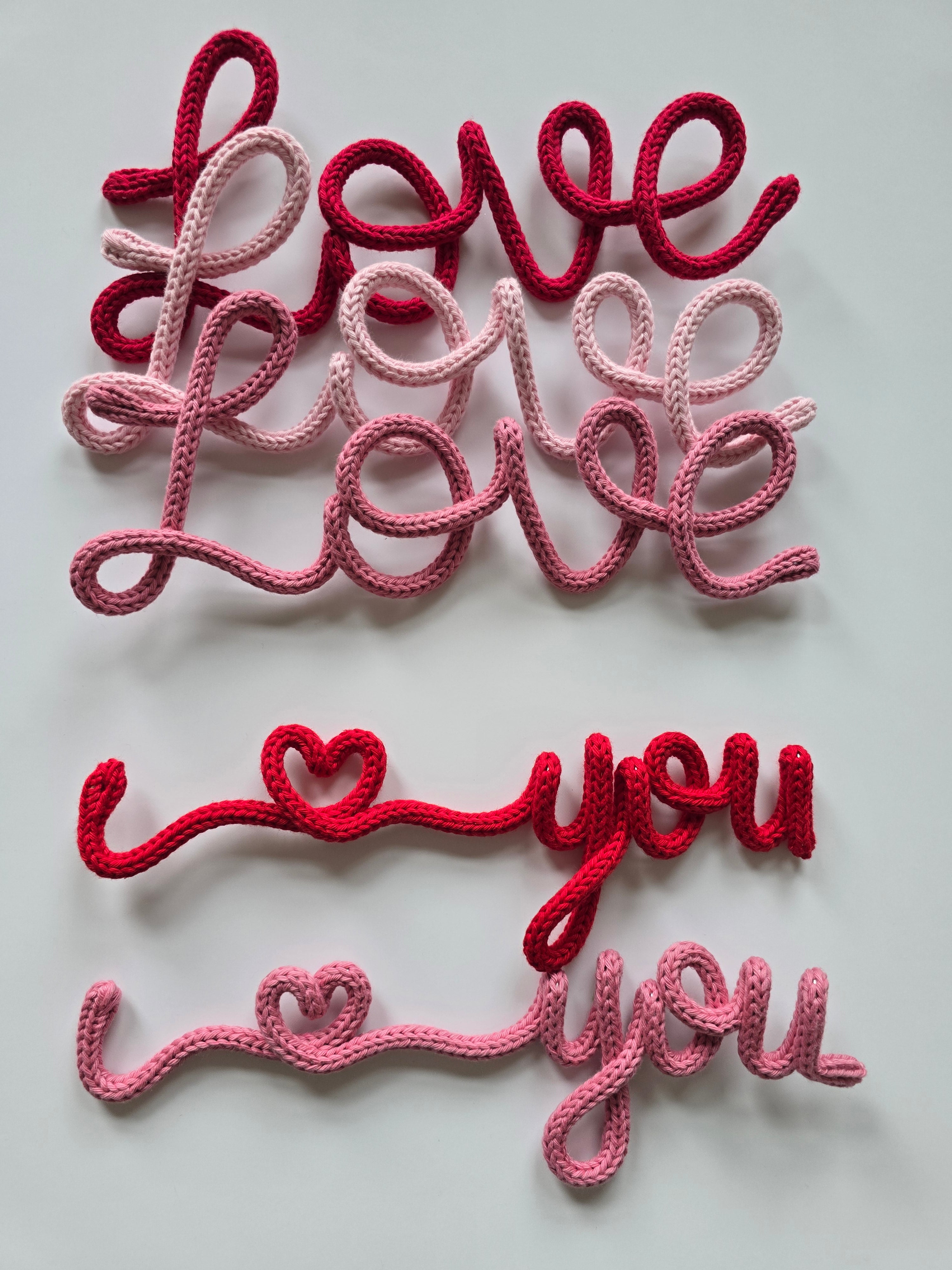 Love Knitted Wire Sign | Handmade Wall Decor