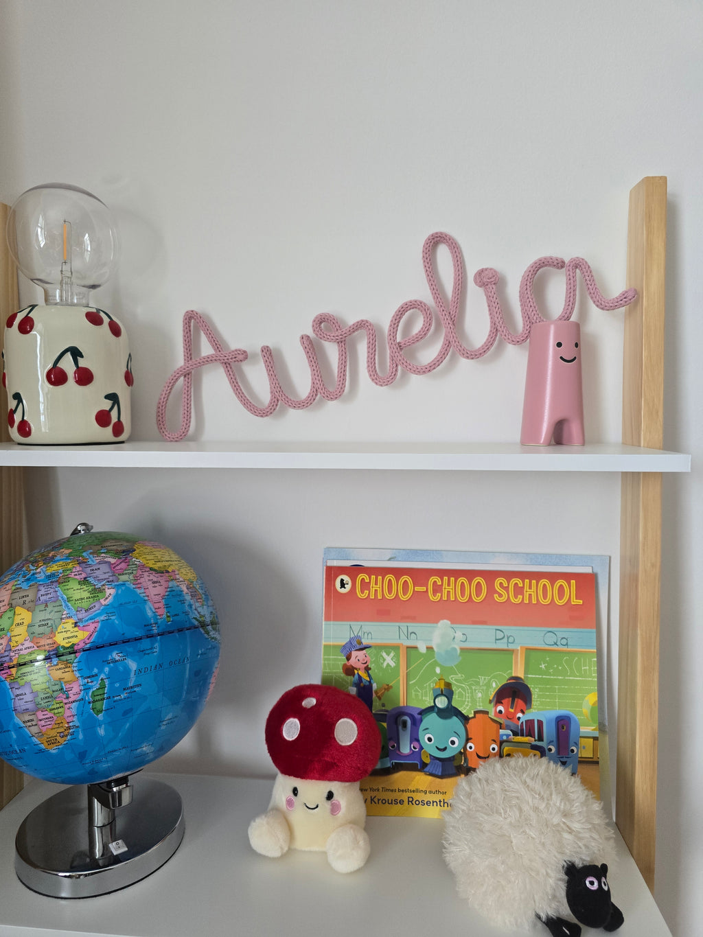 Personalised Cotton Knitted Wire Name Sign