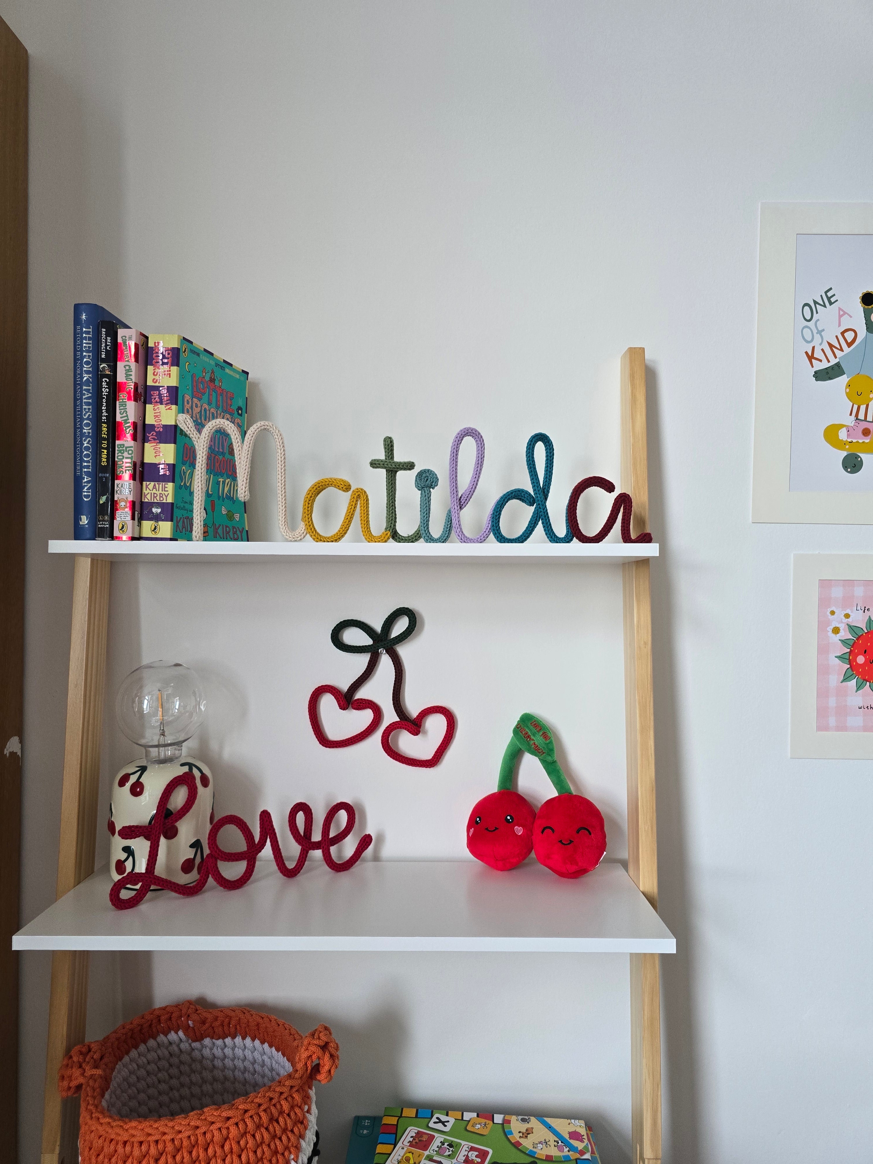 CraftyBabs Signature Multicoloured Name Sign