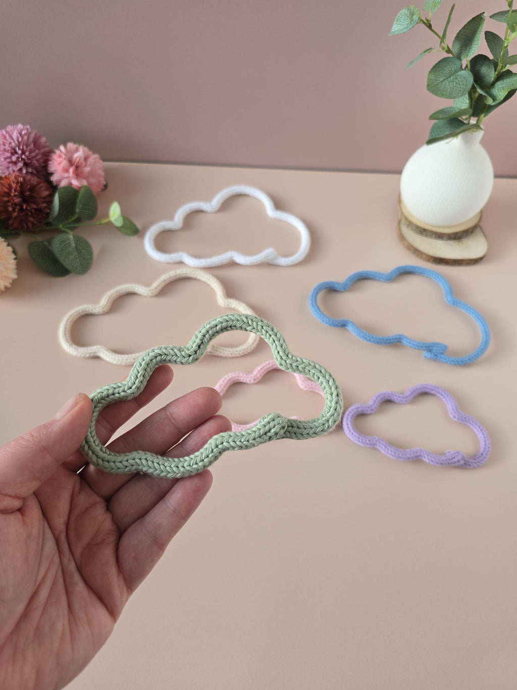 Knitted Wire Cloud Wall Decor