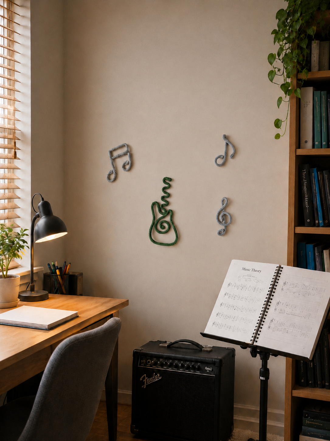 Knitted Wire Music Wall Decor