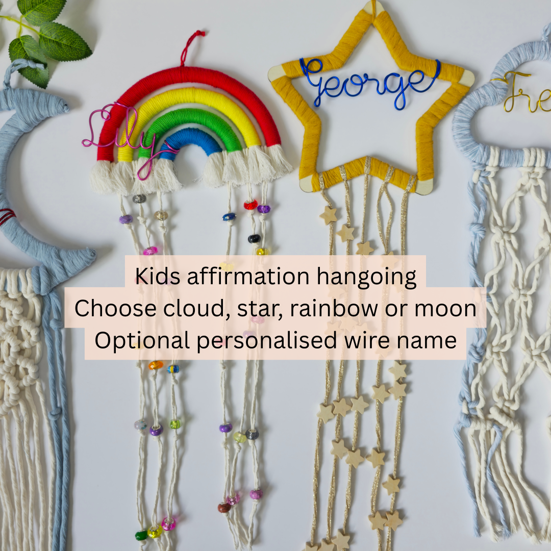 Personalised Kids Affirmation Wall Hanging