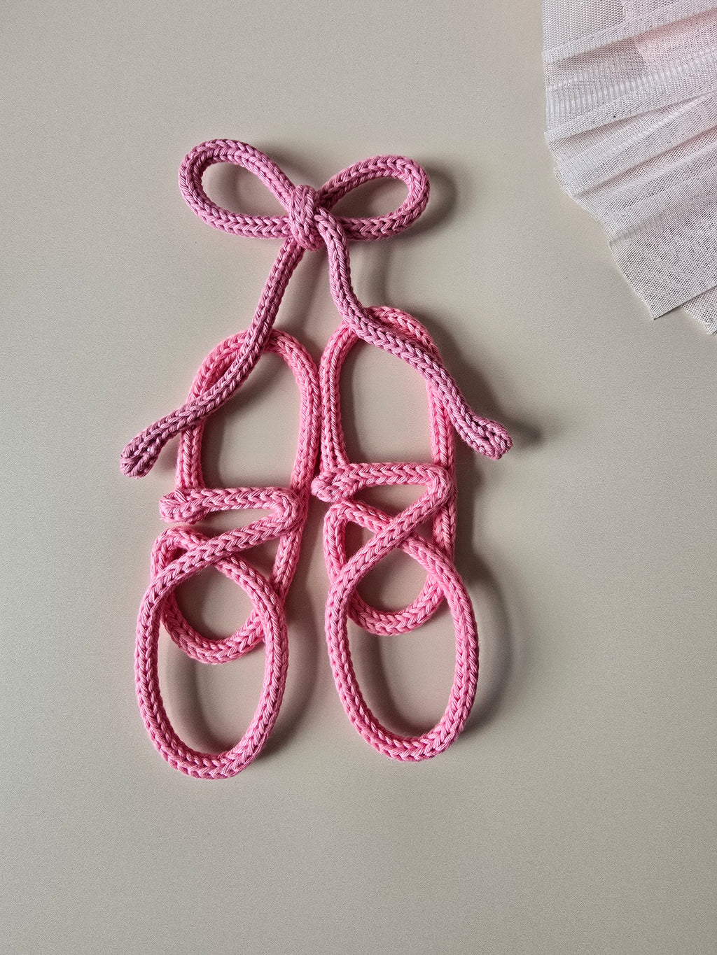Knitted Wire Ballet Shoes Wall Decor