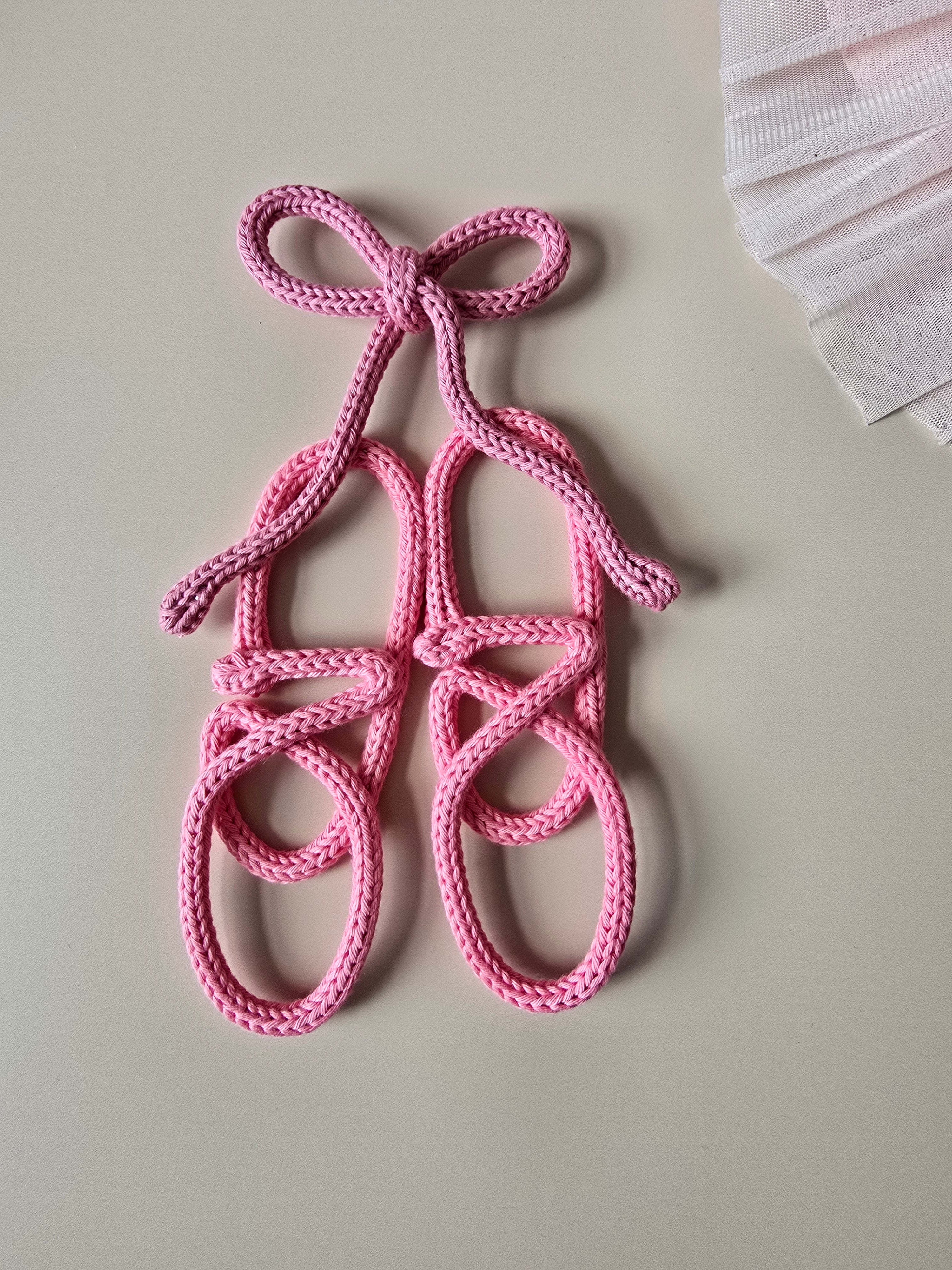 Knitted Wire Ballet Shoes Wall Decor