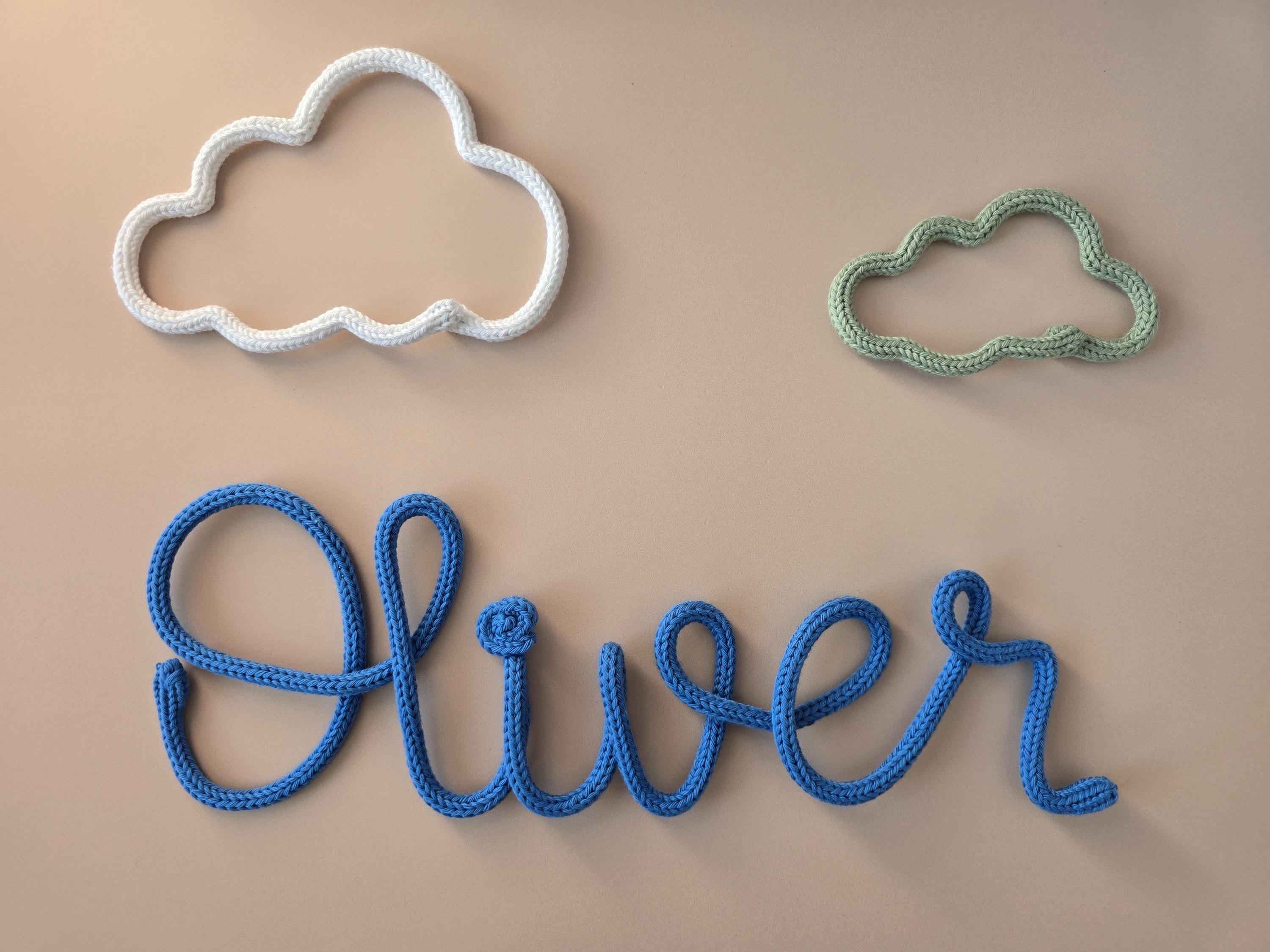 Knitted Wire Cloud Wall Decor