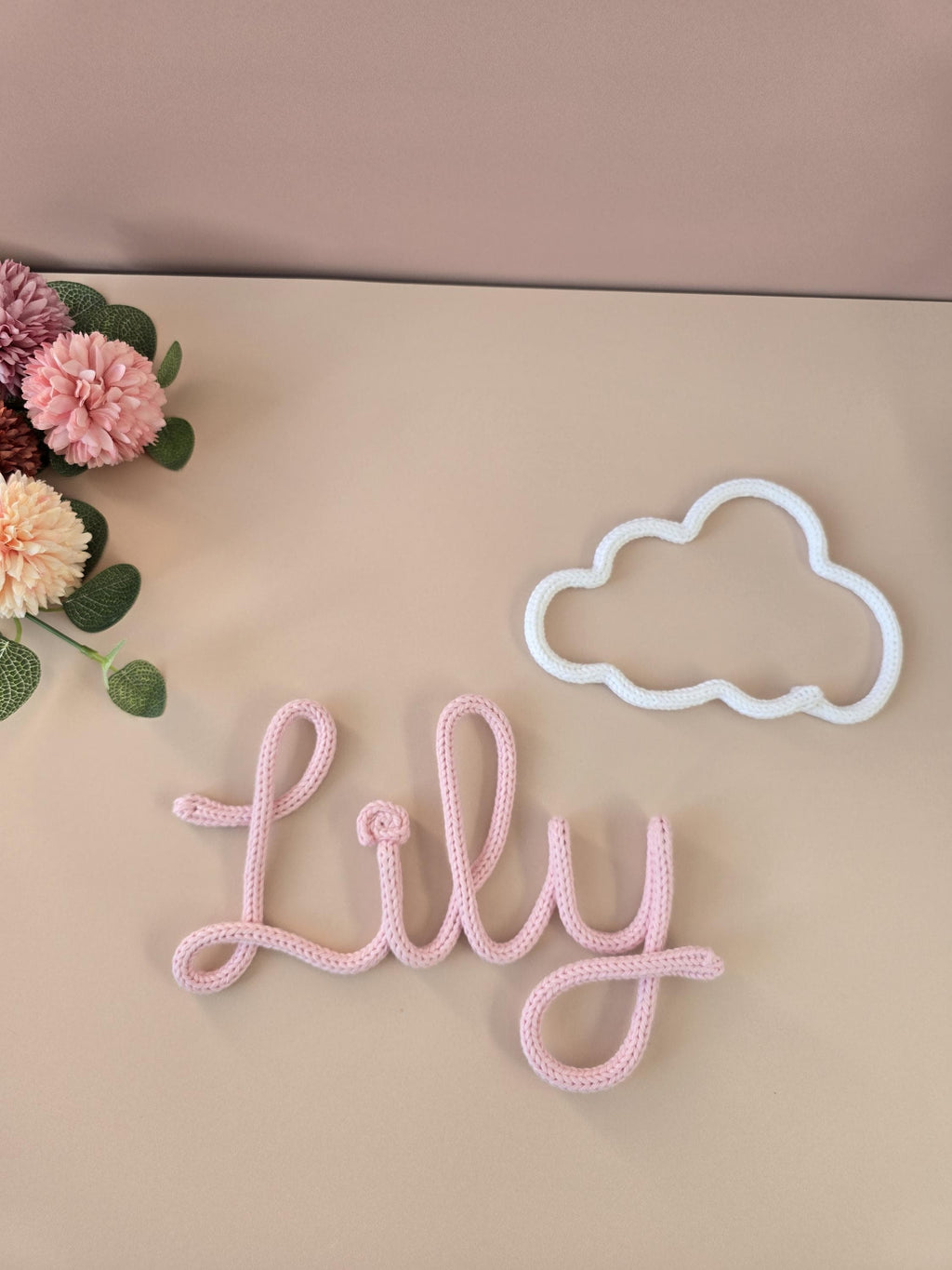 Knitted Wire Cloud Wall Decor