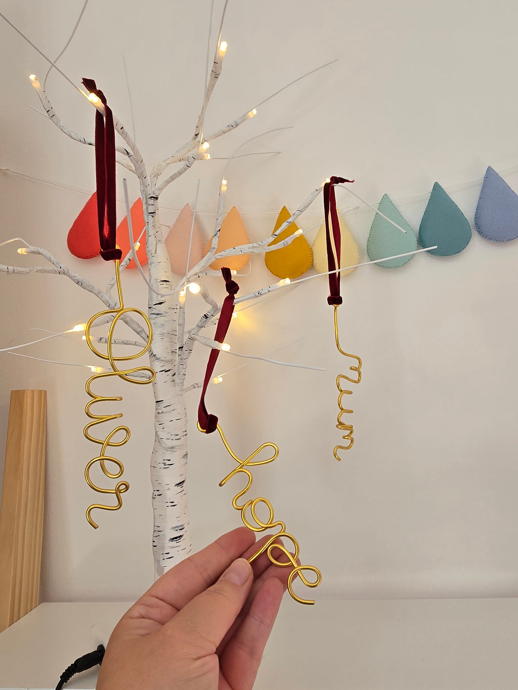 Personalised Gold Wire Christmas Stocking Tag