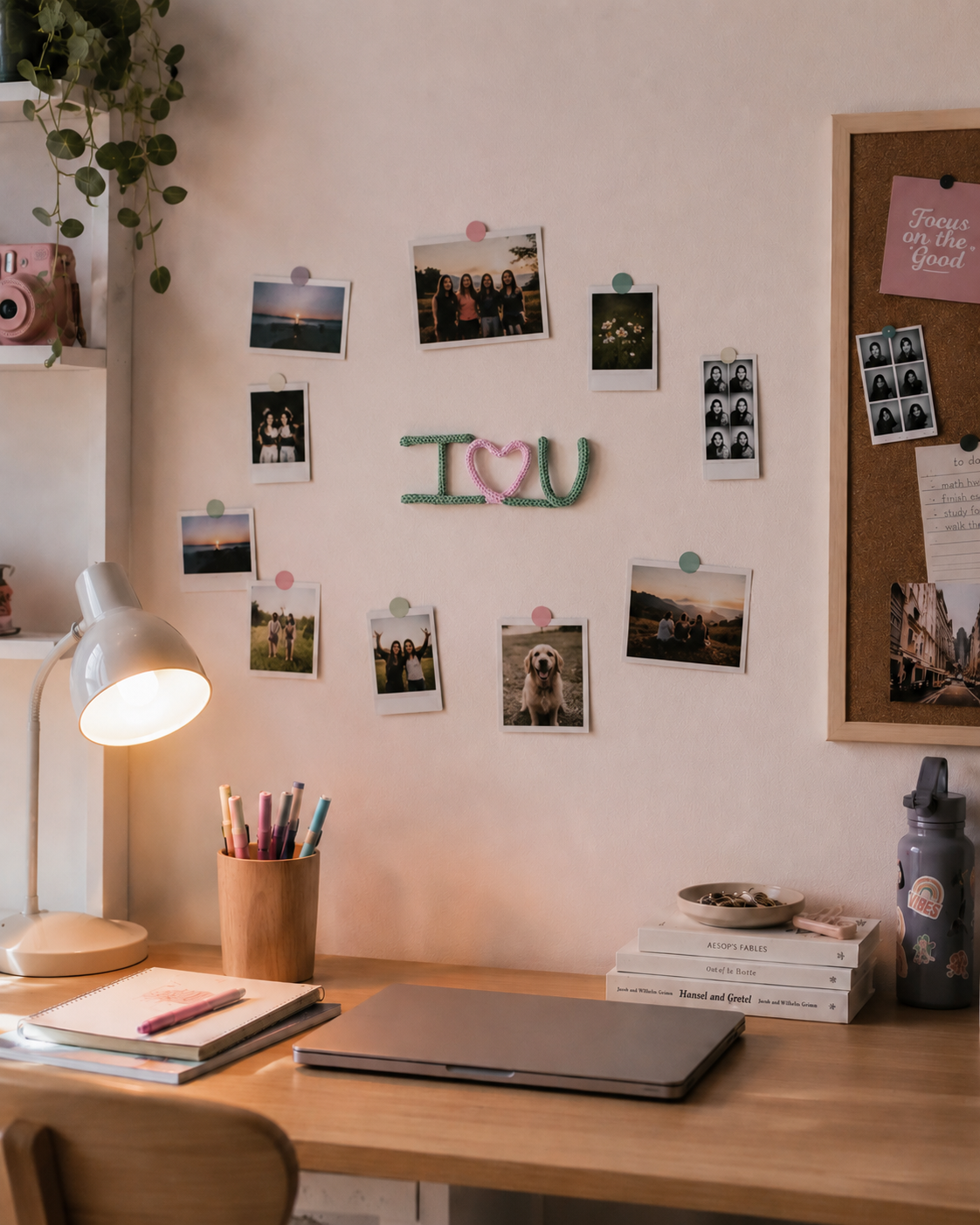 I love you sign in a girl's room, lifelike photo.
