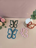 Handmade knitted wire butterfly wall decor in different colours