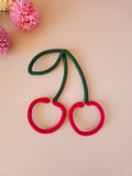 Handmade Knitted Wire Cherry Wall Decor