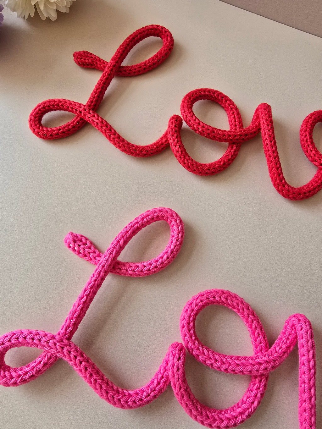 Love Knitted Wire Sign | Handmade Wall Decor