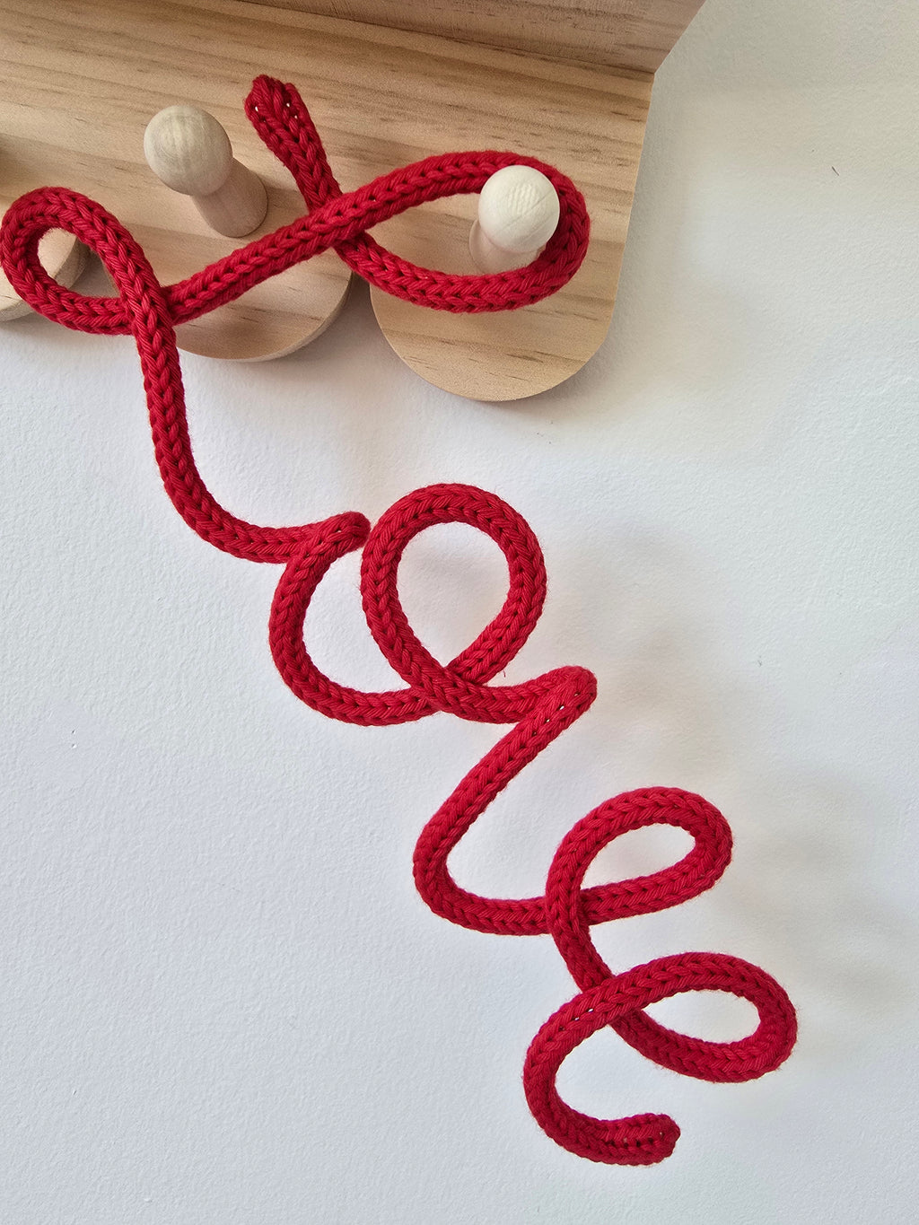 Love Knitted Wire Sign | Handmade Wall Decor