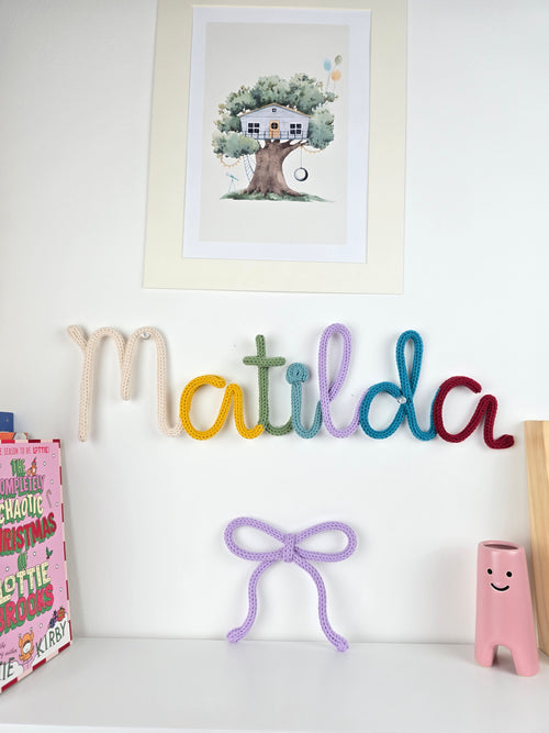 CraftyBabs Signature Multicoloured Name Sign