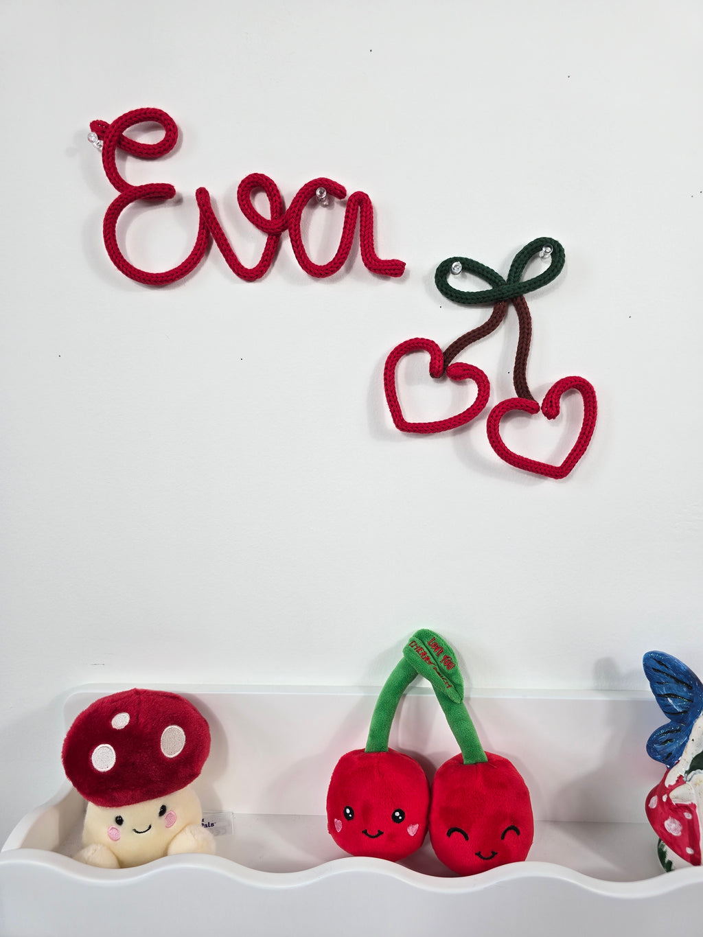 Personalised Cotton Knitted Wire Name Sign
