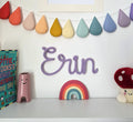 Personalised Cotton Knitted Wire Name Sign