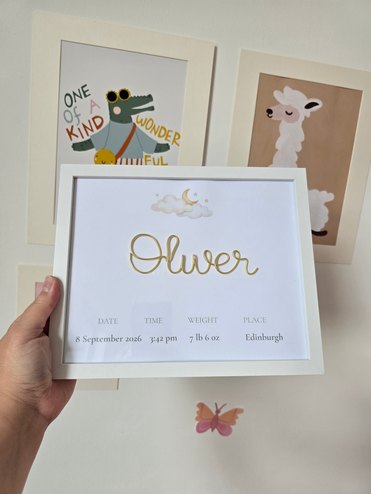 Personalised Baby Keepsake Frame | New Baby Gift