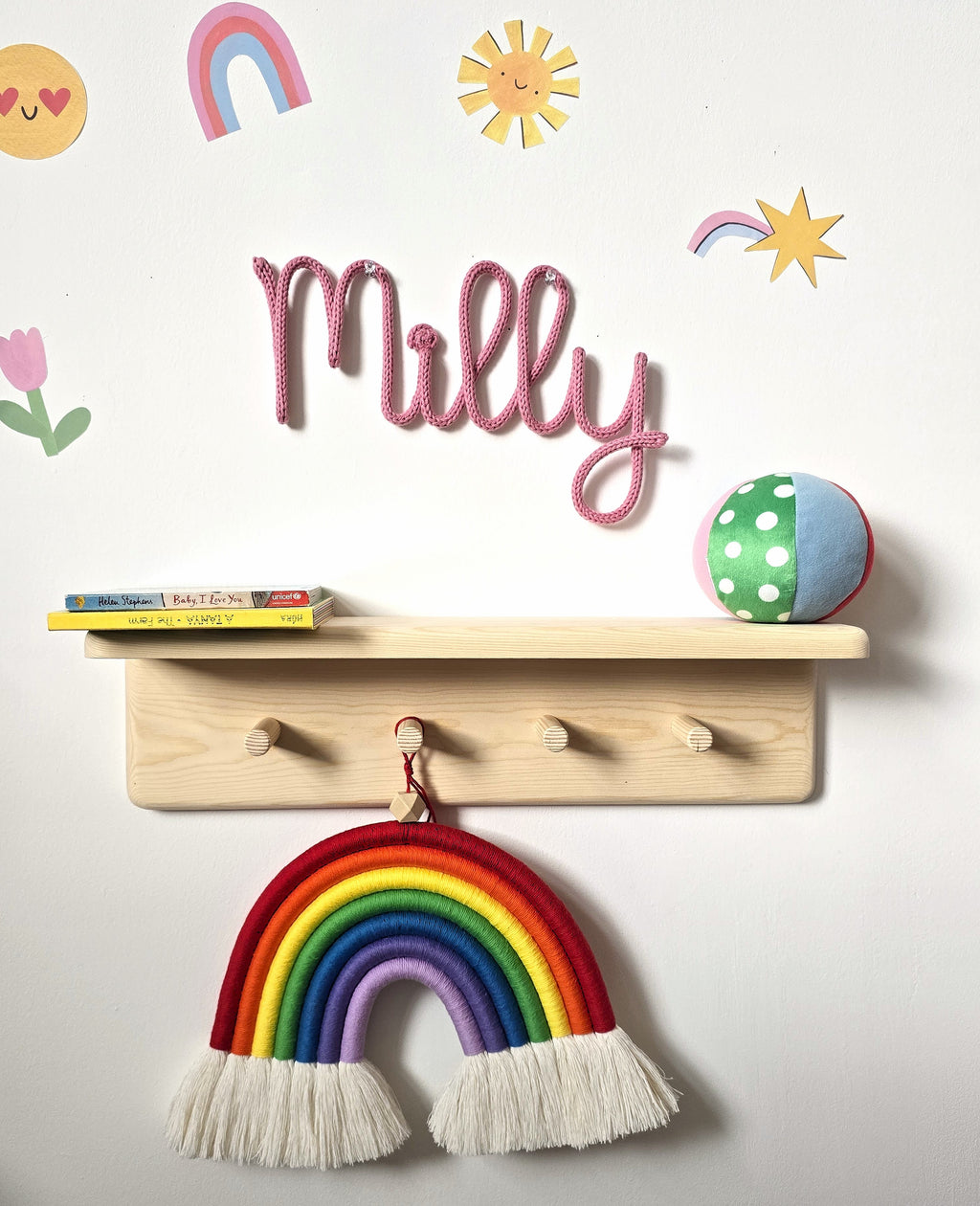 Personalised Cotton Knitted Wire Name Sign