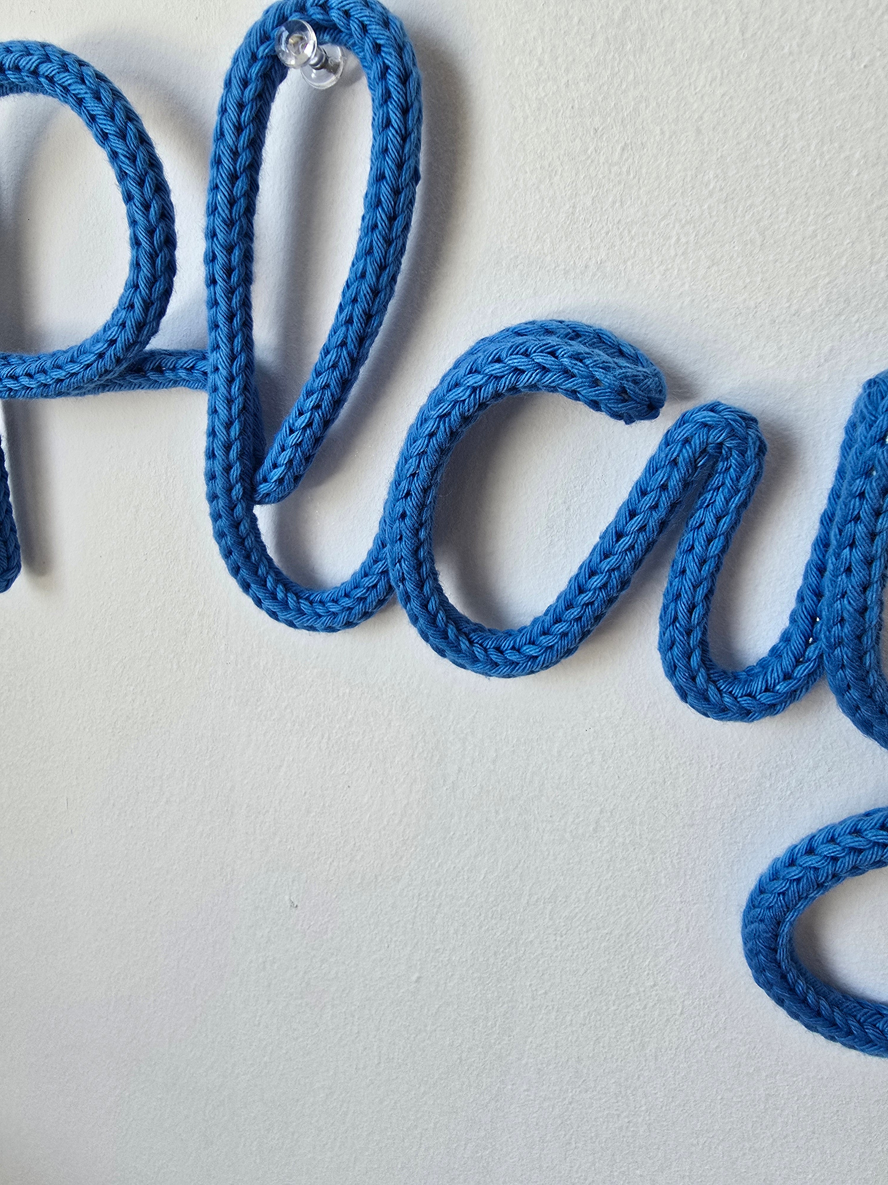 Play Knitted Wire Sign | Handmade Playroom Wall Decor
