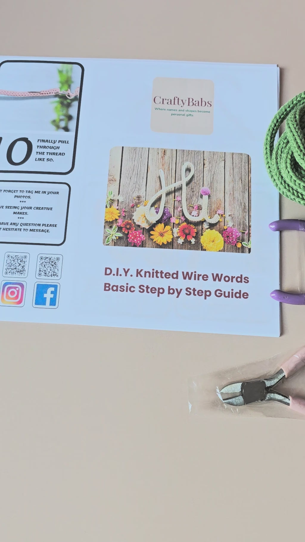 Knitted Wire Art DIY Craft Kit for Beginners