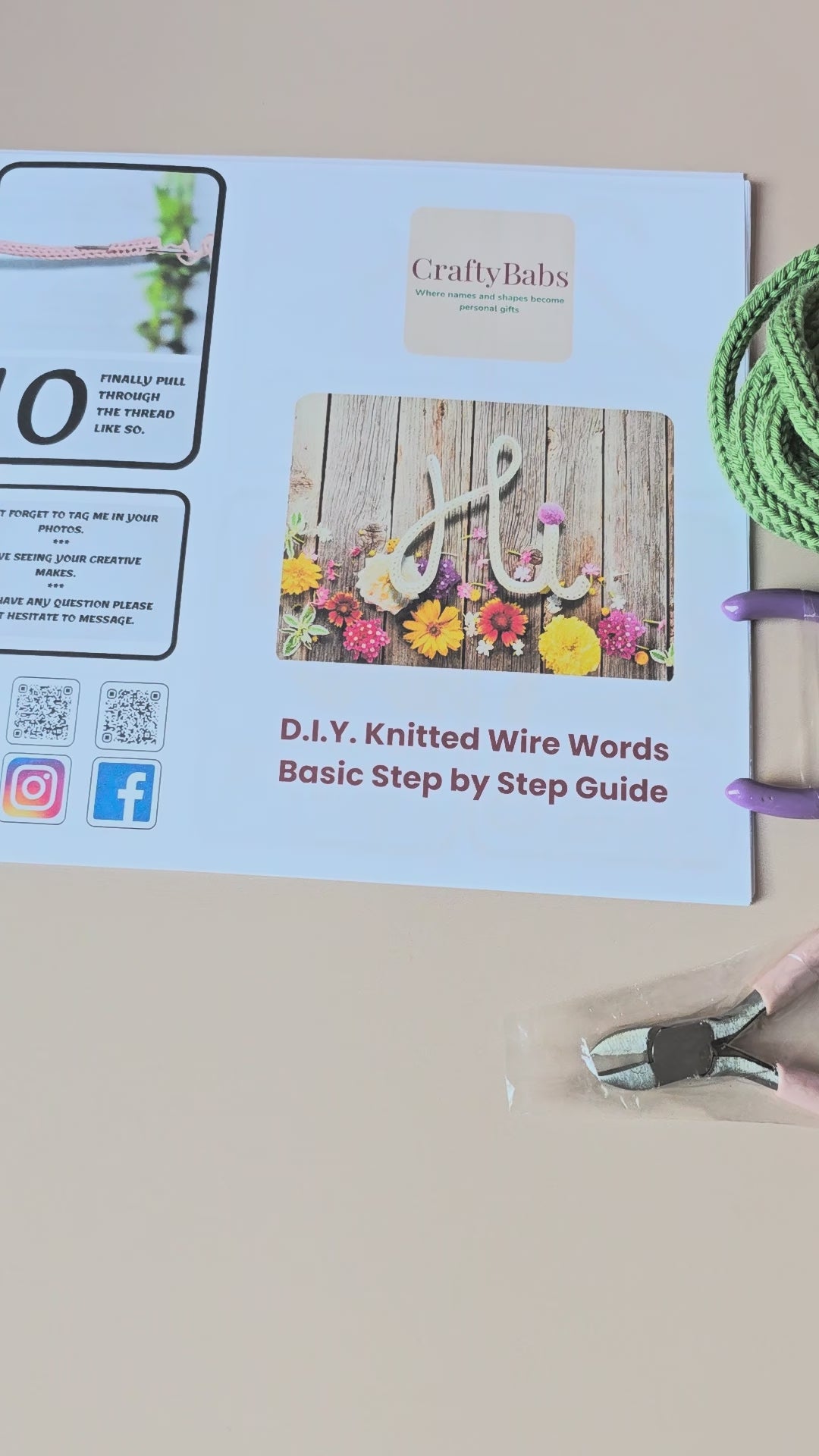 Knitted Wire Art DIY Craft Kit for Beginners