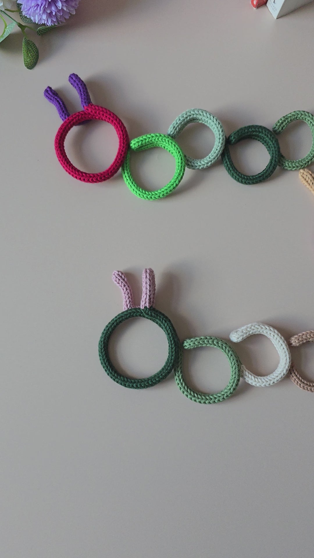 Knitted Wire Bookworm Wall Decor