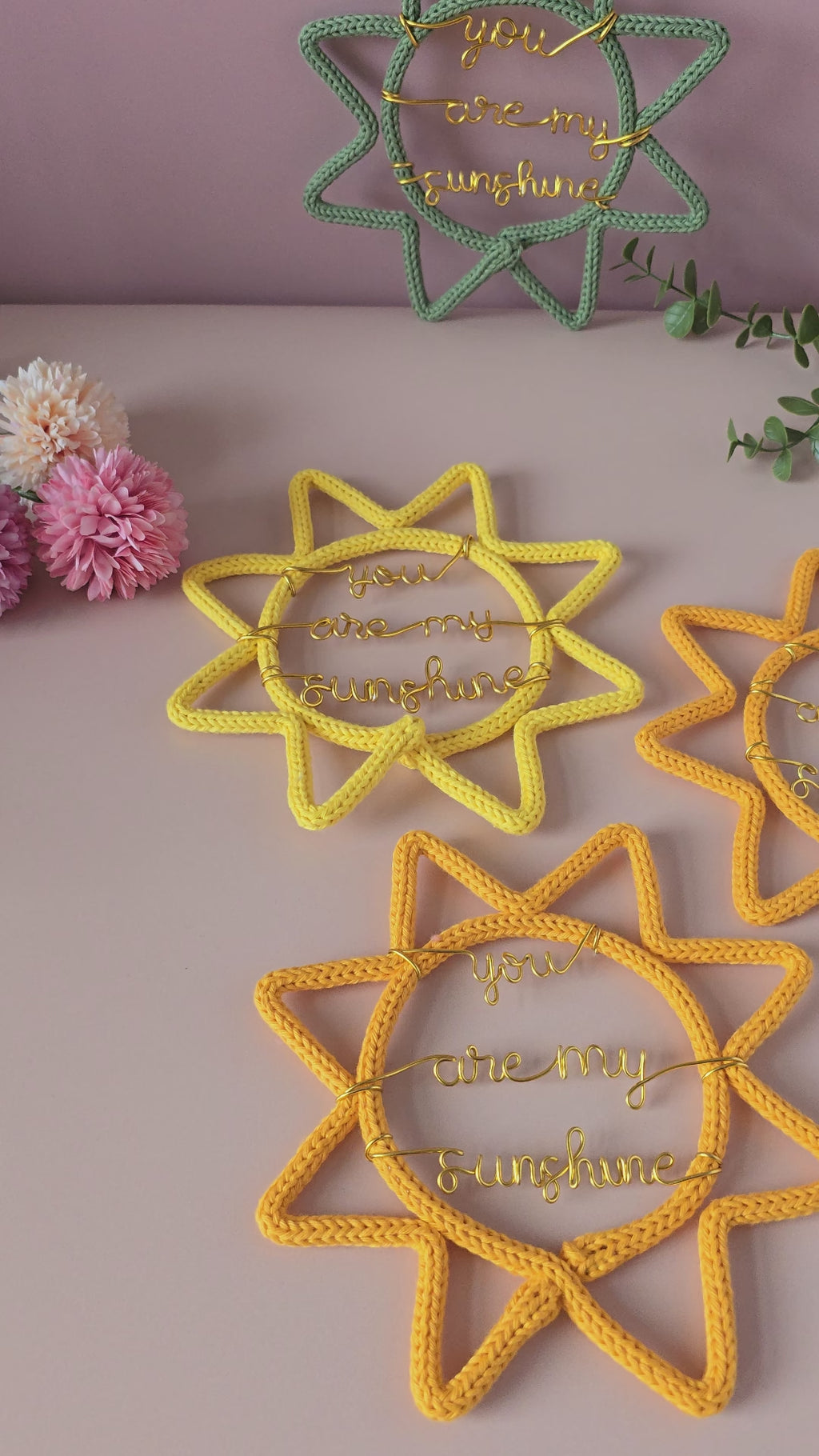 Knitted Wire You Are My Sunshine Sign