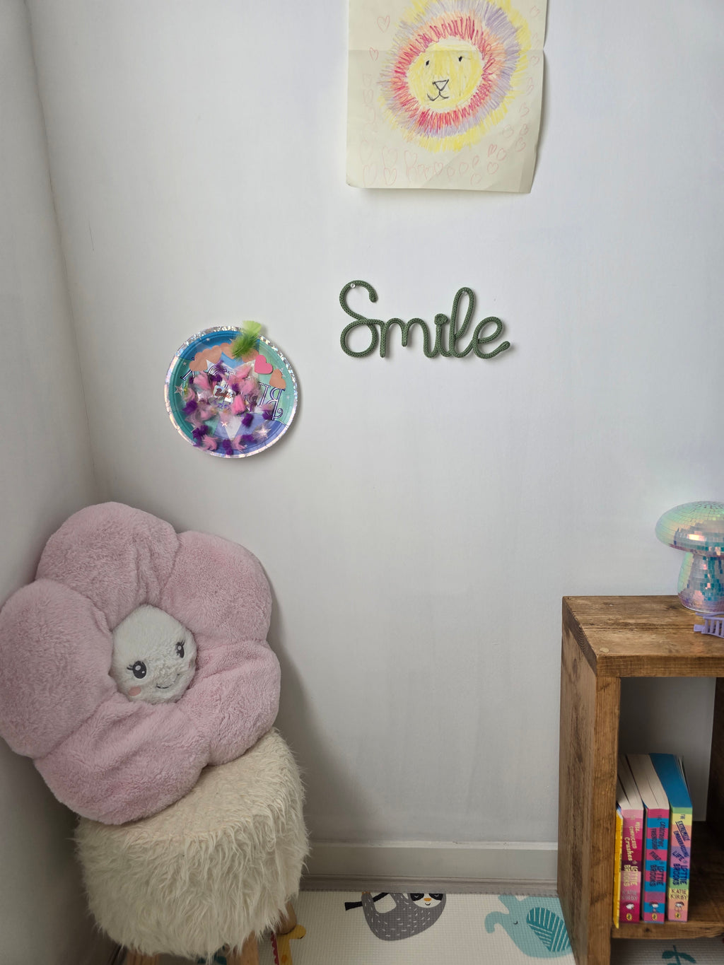 handmade Smile wall decor for nursery or playroom