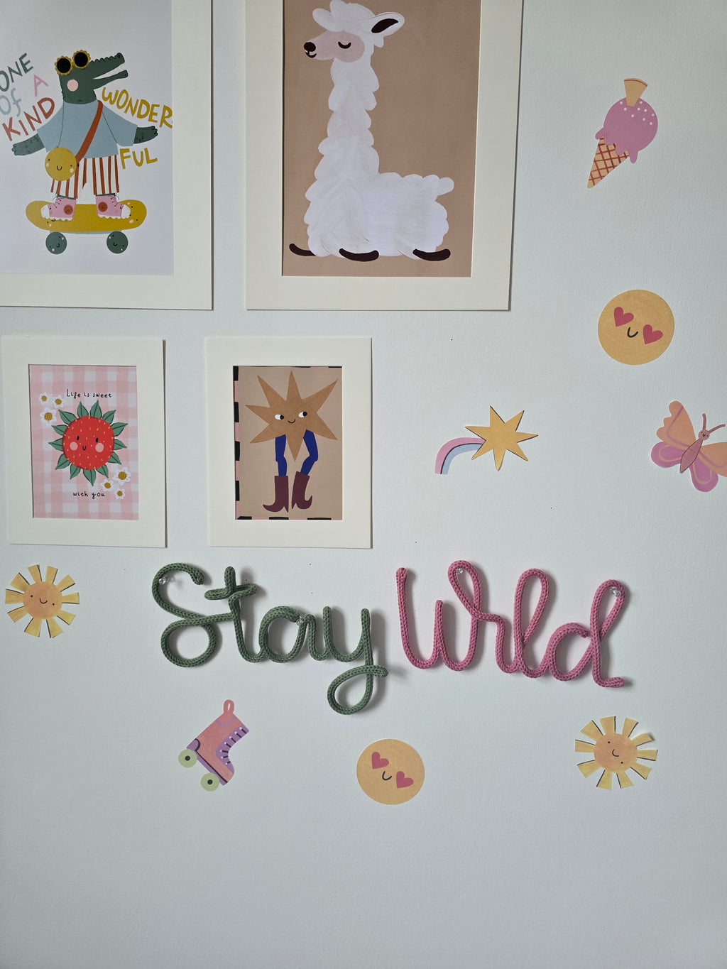 Stay Wild wall decor in a children's room