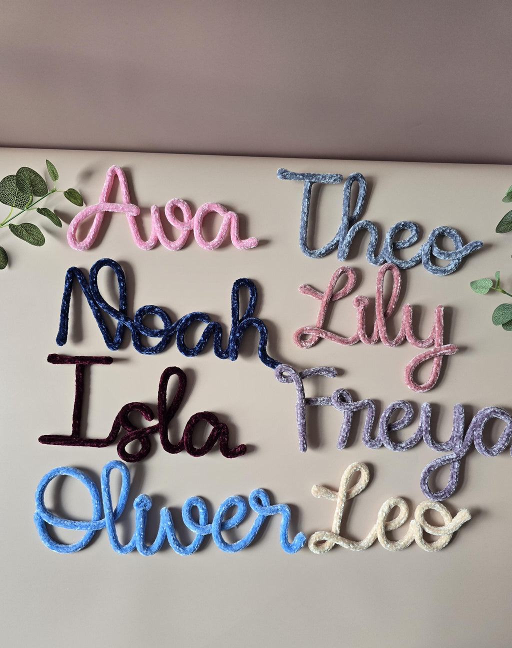Personalised names for nursery decor